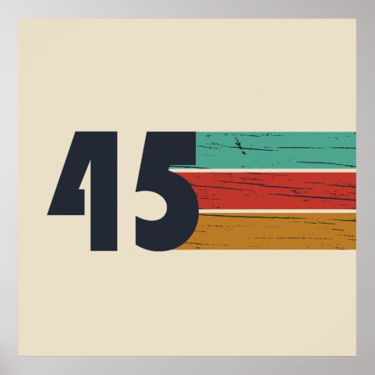 1945生まれ年ヴィンテージ80歳の誕生日ギフト ポスター (正面)