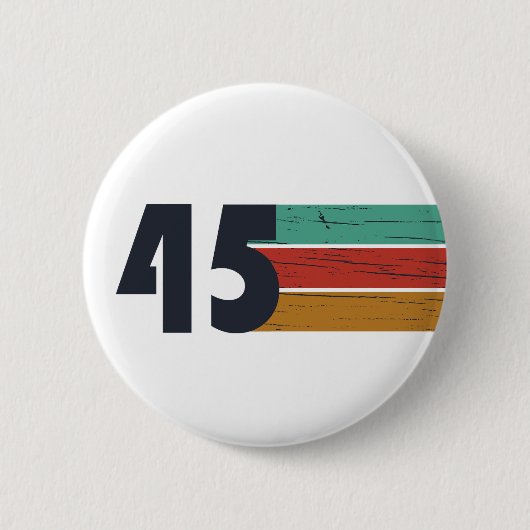 1945生まれ年ヴィンテージ80歳の誕生日ギフト 缶バッジ (正面)