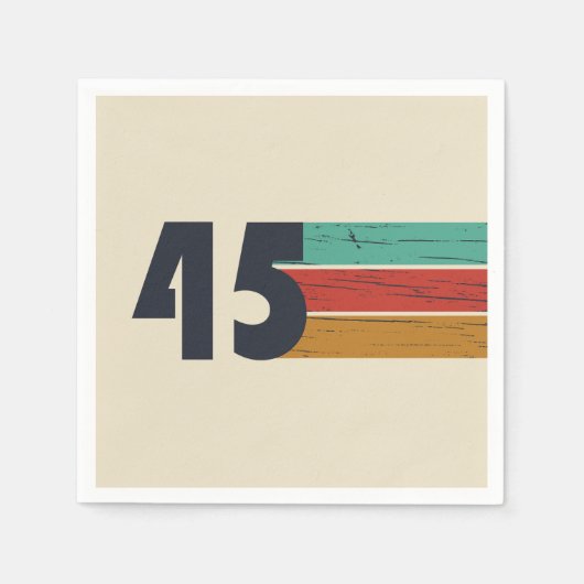 1945生まれ年ヴィンテージ80歳の誕生日パーティー スタンダードカクテルナプキン (正面)