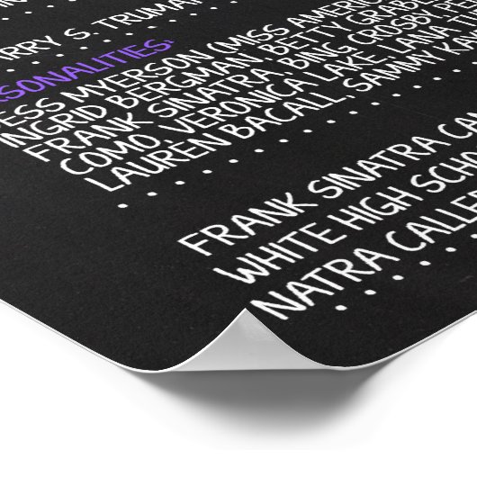 1945生まれ年75歳の誕生日パーティーに女性のサインを ポスター (角)