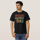 1945素晴らし年のレトロ生まれ後の1945誕生日 Tシャツ (正面フル)