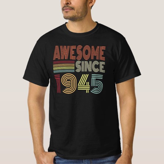1945素晴らし年のレトロ生まれ後の1945誕生日 Tシャツ (正面)