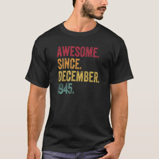 1945素晴らし年12月77日誕生日77年 Tシャツ