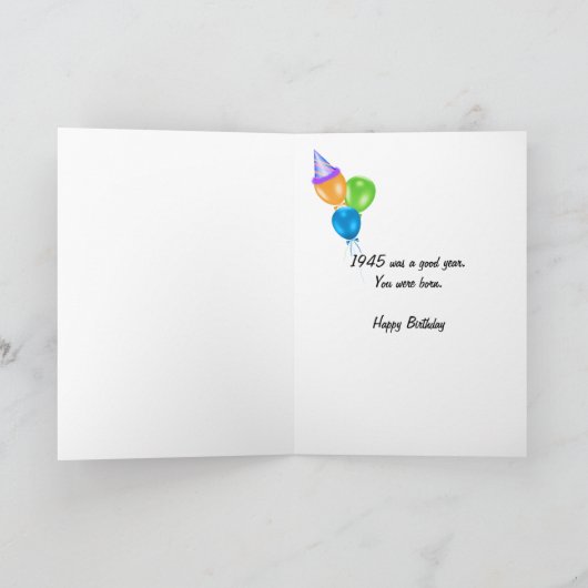1945誕生日おもしろい事実 カード (内部)
