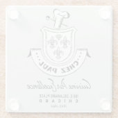 〒1945-1964シカゴフランスの市チェス・ポール・レストラン ガラスコースター (裏面)