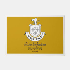 〒1945-1964シカゴフランスの市チェス・ポール・レストラン ドアマット