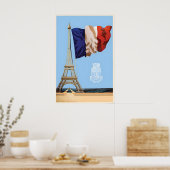 1945 Poster celebrating the liberation of France ポスター (キッチン)