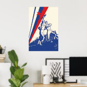 1945 Poster Yugoslavia Partizanski Workers and ポスター (ホームオフィス)