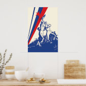 1945 Poster Yugoslavia Partizanski Workers and ポスター (キッチン)