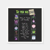 1946おもしろいファクトカードナプキンス スタンダードカクテルナプキン (正面)