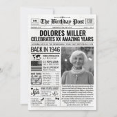 1946カスタム年新聞紙誕生日カードのトレンド シーズンカード (正面)