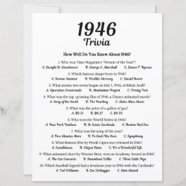 1946トリビアゲーム | 第79回誕生日パーティーゲーム