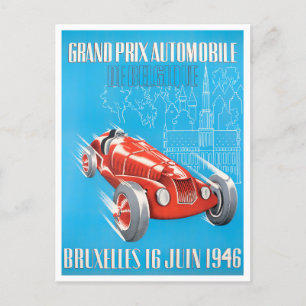 1946ブリュッセルグランプリヴィンテージレース ポストカード