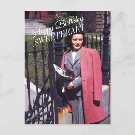 1946年ミッドセンチュリーのファッションの女性 ポストカード (正面)