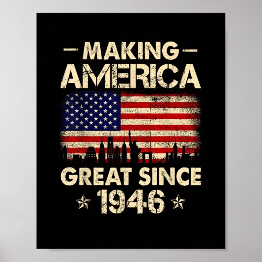 1946年以来アメリカを偉大にしている レトロな76歳の誕生日 ポスター (正面)