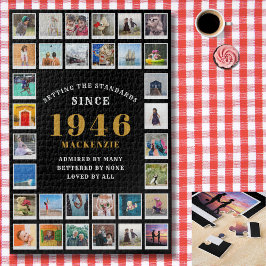 1946年家族の思い出80歳の誕生日フォトコラージュ ジグソーパズル