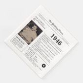 1946年新聞の誕生日ペーパーナプキン (コーナー)