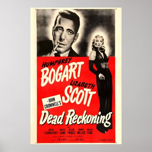 1946年映画「デッド・レッキング」ポスター印刷 A5-A1 40年代 ポスター (正面)