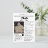 1946年生まれの誕生日新聞ポストカード ポストカード (スタンド正面)