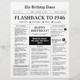 1946年生まれ フンニュースペーパー 白黒