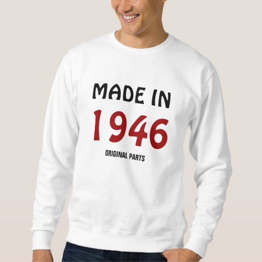 「1946年製、オリジナルパーツ」Tシャツテンプレート スウェットシャツ (正面)