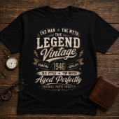 1946年製 ビンテージ風 80歳の誕生日 Tシャツ