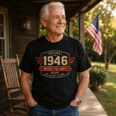 1946年製・丈夫に作られ80歳の誕生日を迎える整備士様へ Tシャツ