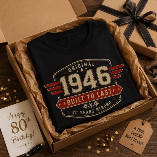 1946年製・丈夫に作られ80歳の誕生日を迎える整備士様へ Tシャツ