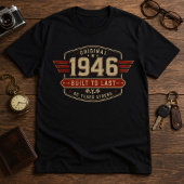 1946年製・丈夫に作られ80歳の誕生日を迎える整備士様へ Tシャツ