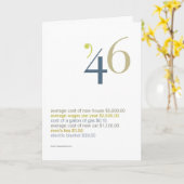 1946年誕生日おもしろい事実 カード (黄色い花)