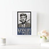 1946年頃John F Kennedy国会議員 スクエア壁時計 (ホーム)