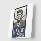 1946年頃John F Kennedy国会議員 スクエア壁時計 (傾斜)
