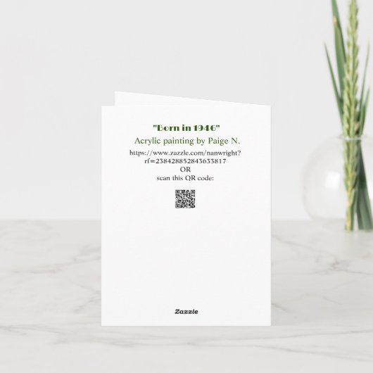 1946生まれ年の誕生日おもしろい事実 カード (裏面)