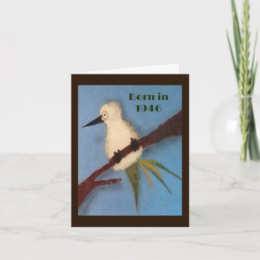 1946生まれ年の誕生日おもしろい事実 カード (正面)