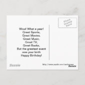 1946素晴らしイベント誕生日カード ポストカード (裏面)