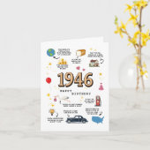 1946誕生日カード(パパまたはママ) カード (黄色い花)