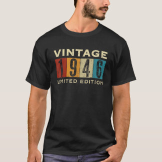 1946 レトロ ギフト 80歳 ヴィンテージ 80歳のプレゼント Tシャツ