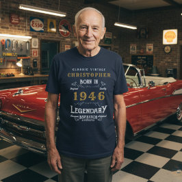 1946 誕生日お祝い レジェンドブルー Tシャツ