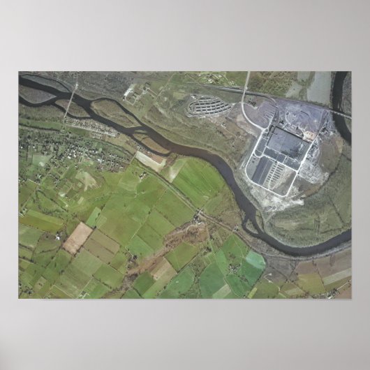 1946 Aerial Photograph Kenilworth PA ポスター (正面)