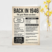 1946 Back in the Day, Fun Facts, 80th Birthday カード (黄色い花)