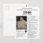 1946 Birthday Newspaper Postcard ポストカード (正面/裏面)
