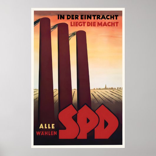 1946 German SPD Election Poster In unity lays the ポスター (正面)