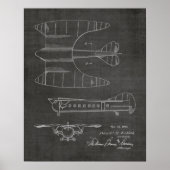 1946 Passenger Airplane Patent Art Drawing Print ポスター (正面)