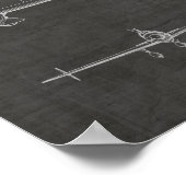 1946 Rear Prop飛行機特許スケッチプリント ポスター (角)