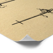 1946 Rear Prop飛行機特許スケッチプリント ポスター (角)