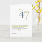 1947の誕生日のおもしろい事実 カード (黄色い花)