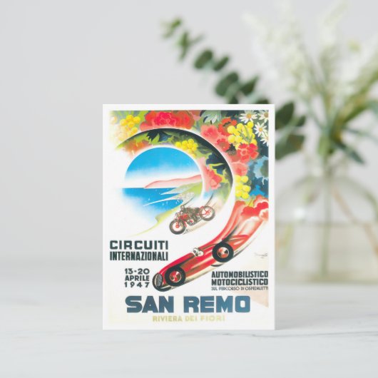 1947サンレモイタリアグランプリヴィンテージ ポストカード (スタンド正面)