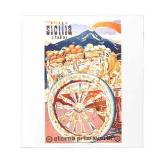 1947シチリアイタリア旅行ポスターエターナル春 ノートパッド