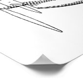 1947ヴィンテージ航空機特許スケッチ芸術プリント ポスター (角)