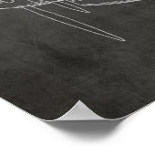 1947小形飛行機特許スケッチプリント ポスター (角)